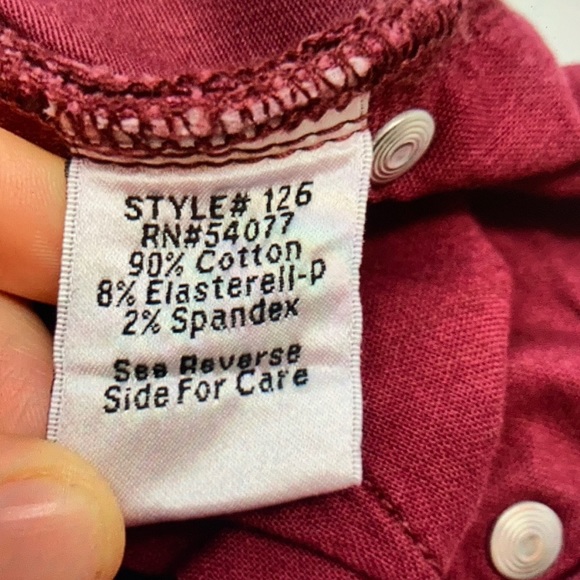 CAbi skinny maroon Bordeaux red pant jean SZ 8 - Picture 5 of 5